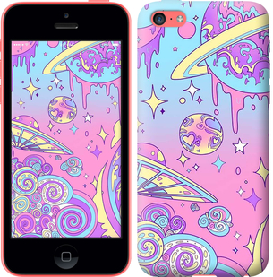 Чехол Розовая галактика для iPhone 5c