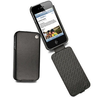 Кожаный чехол Noreve для Iphone 4 (Черный)