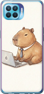 Чехол Funny Capybara CEO Working для Oppo Reno 4 Lite