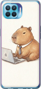 Чохол Funny Capybara CEO Working на Oppo Reno 4 Lite