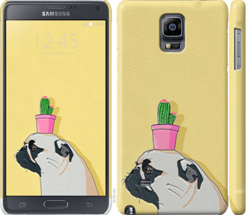 

Чехол Мопс с кактусом для Samsung Galaxy Note 4 N910H 795403
