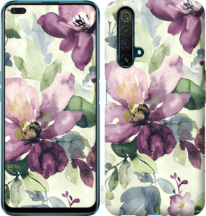 

Чехол Цветы акварелью для Realme X50 918186