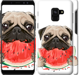 

Чехол Мопс и арбуз для Samsung Galaxy A8 2018 A530F 843438