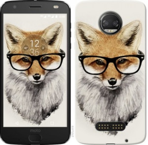 Чехол Лис в очках для Motorola Moto G5 PLUS