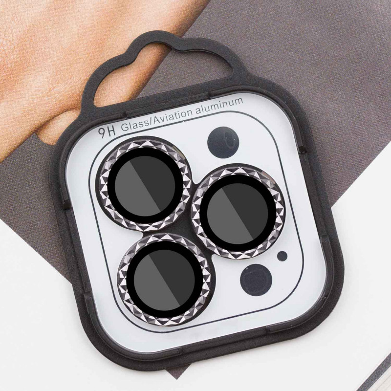 Фото Захисне скло Metal Shine на камеру (в упак.) на Apple iPhone 13 Pro / 13 Pro Max (Темно-Сірий / Graphite) на vchehle.ua