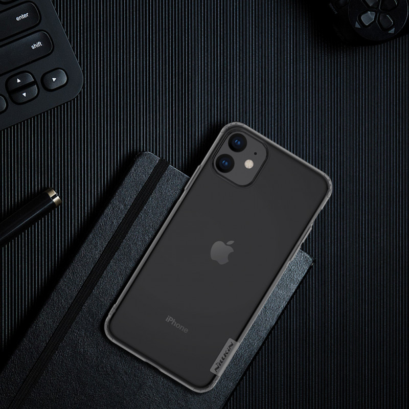 TPU чохол Nillkin Nature Series на Apple iPhone 11 (6.1") (Дефект упаковки / Сірий (прозорий)) в магазині vchehle.ua