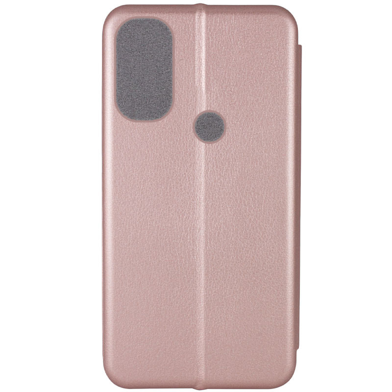 Шкіряний чохол (книжка) Classy на Motorola Moto E40 (Rose Gold) в магазині vchehle.ua