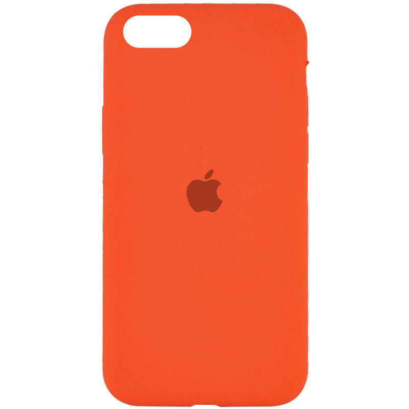Чохол Silicone Case Full Protective (AA) на Apple iPhone SE (2020) (Помаранчевий / Kumquat)