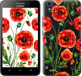 

Чехол Нарисованные маки для Huawei Honor 4 Play 744171