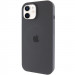 Чехол Silicone Case Full Protective (AA) with Magnetic Safe для Apple iPhone 11 (6.1") (Серый / Dark Gray)