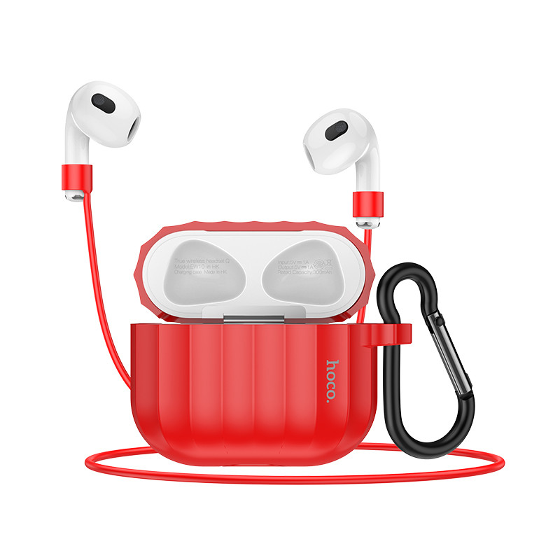 Силиконовый футляр Hoco WB22 для наушников AirPods 3 (Красный)