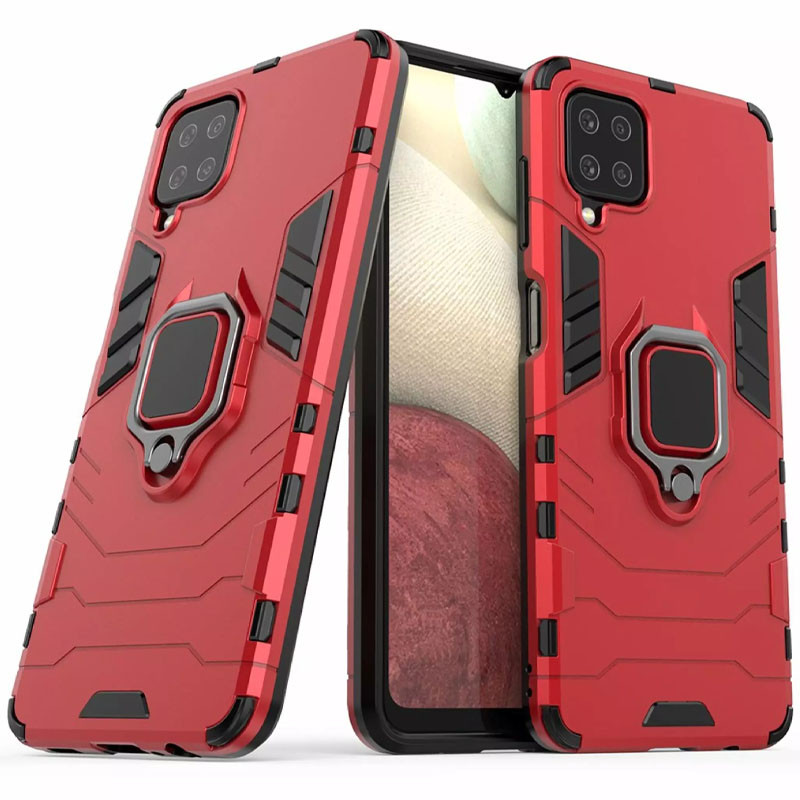 Фото Ударостійкий чохол Transformer Ring for Magnet на Samsung Galaxy A12 / M12 (Червоний / Dante Red) на vchehle.ua