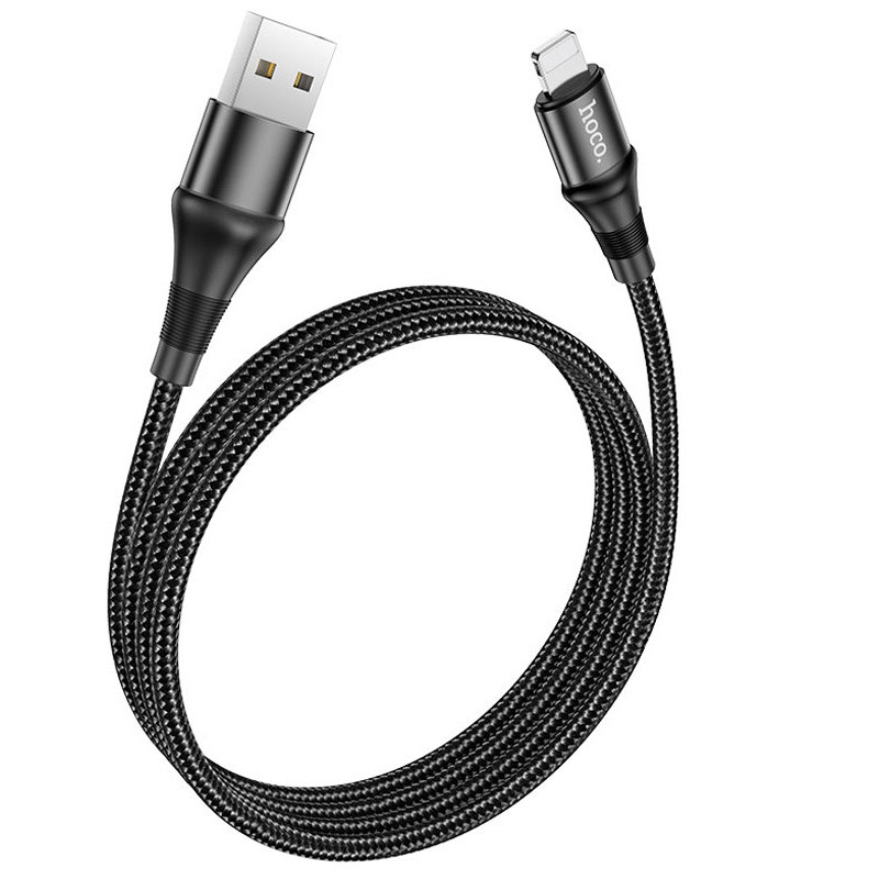 Фото Дата кабель Hoco X50 "Excellent" USB to Lightning (1m) (Чорний) на vchehle.ua