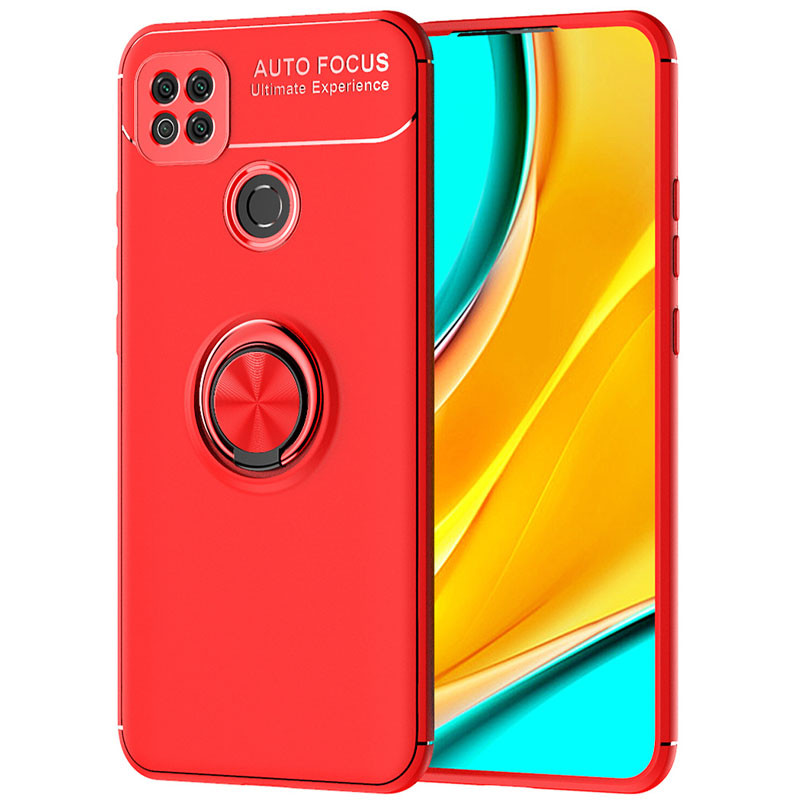 

TPU чохол Deen ColorRing під магнітний тримач (opp) на Xiaomi Redmi 9C (Червоний / Червоний) 929980