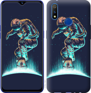 

Чохол Космонавт на скейтборді на Realme 3 Pro 920884