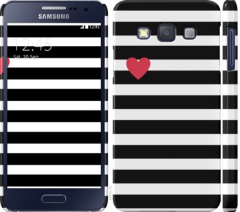 

Чехол Черно-белые полосы для Samsung Galaxy A3 A300H 751694