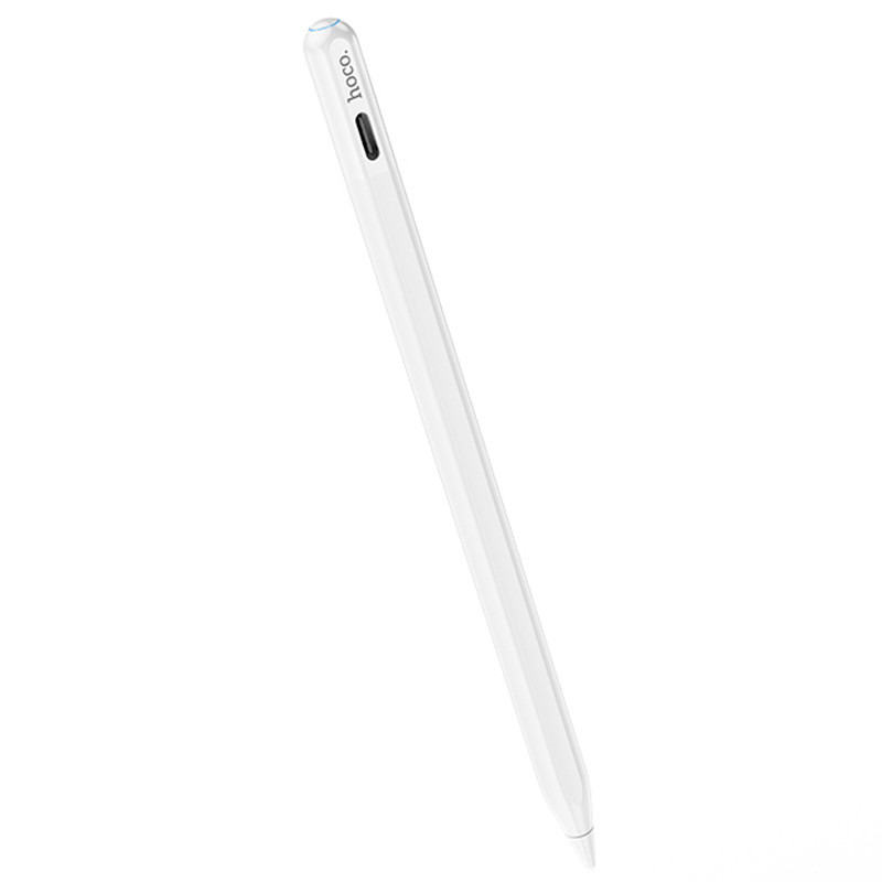 Стилус Hoco GM112 Intelligent anti-lost active capacitive pen with digital display for iP (White)