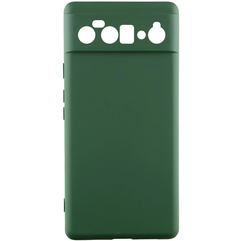 Чехол TPU GETMAN Liquid Silk Full Camera для Google Pixel 6 Pro (Зеленый / Dark green)