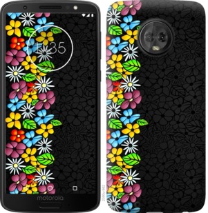 

Чехол цветочный орнамент для Motorola Moto G6 764383
