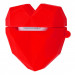 Фото Силиконовый футляр Heart series для наушников AirPods 1/2 (Красный) в магазине vchehle.ua