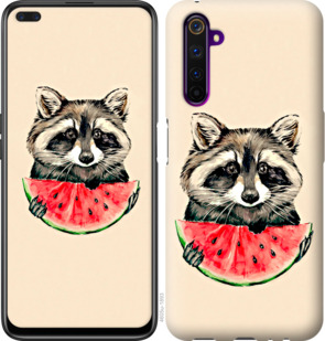 Чехол Енотик с арбузом для Realme 6 Pro