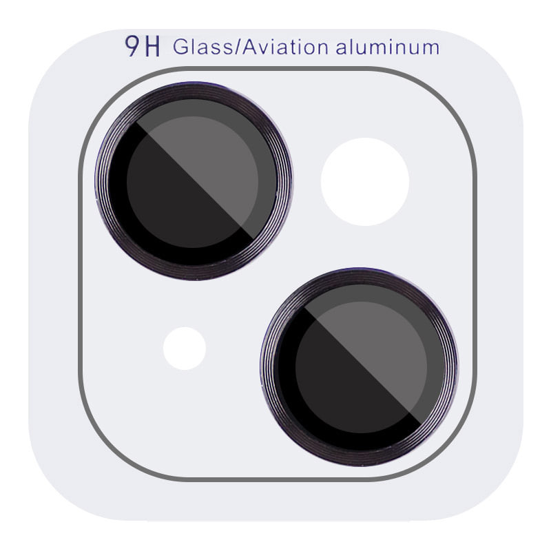 Захисне скло Metal Classic на камеру (в упак.) на Apple iPhone 13 mini / 13 (Чорний / Black)