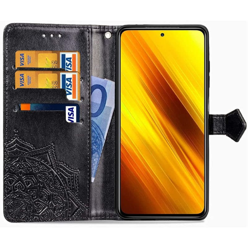 Фото Кожаный чехол-книжка Art Case с визитницей для Realme C11 (2021) (Черный) на vchehle.ua