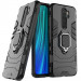 Фото Ударопрочный чехол Transformer Ring for Magnet для Xiaomi Redmi Note 8 Pro (Черный / Soul Black) на vchehle.ua