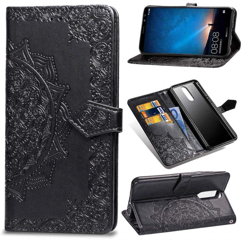 Кожаный чехол-книжка Art Case с визитницей для Huawei Mate 10 Lite (Черный)