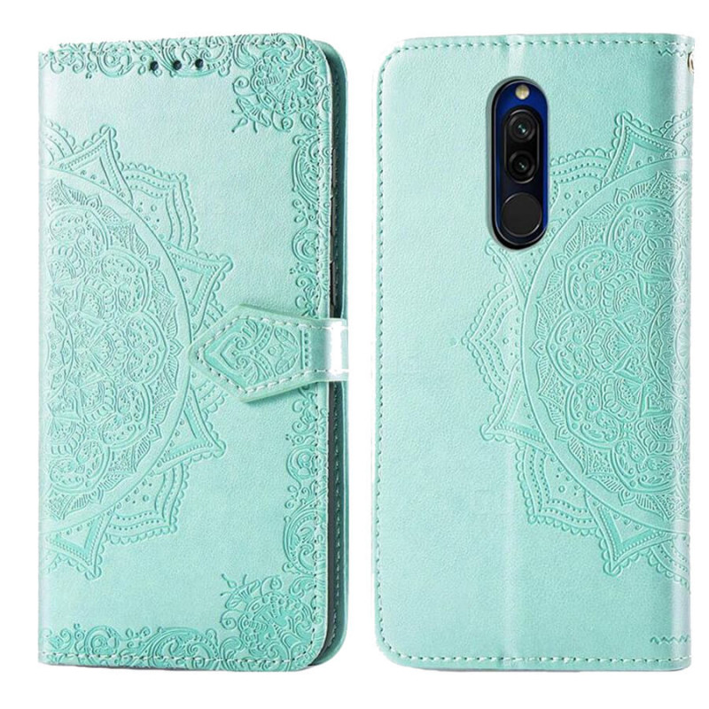 Фото Кожаный чехол-книжка Art Case с визитницей для Xiaomi Redmi 8 (Бирюзовый) в магазине vchehle.ua
