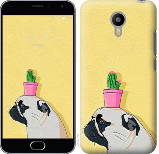 

Чехол Мопс с кактусом для Meizu M2 795666