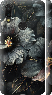 Чехол Черные цветы для Xiaomi Redmi 7
