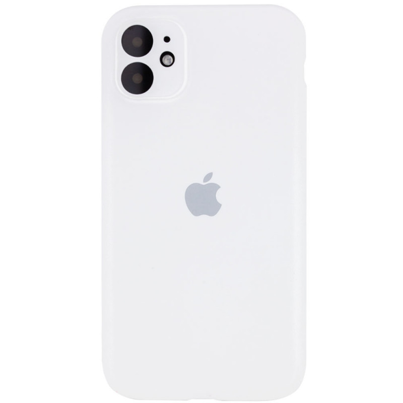 Чехол Silicone Case Full Camera Protective (AA) для Apple iPhone 11 (6.1") (Белый / White)