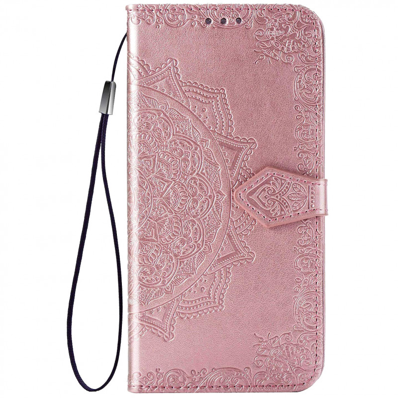Кожаный чехол-книжка Art Case с визитницей для Realme 6 Pro (Розовый)
