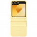 Шкіряний чохол Leather Case (AAA) на Samsung Galaxy Z Flip6 (Yellow)