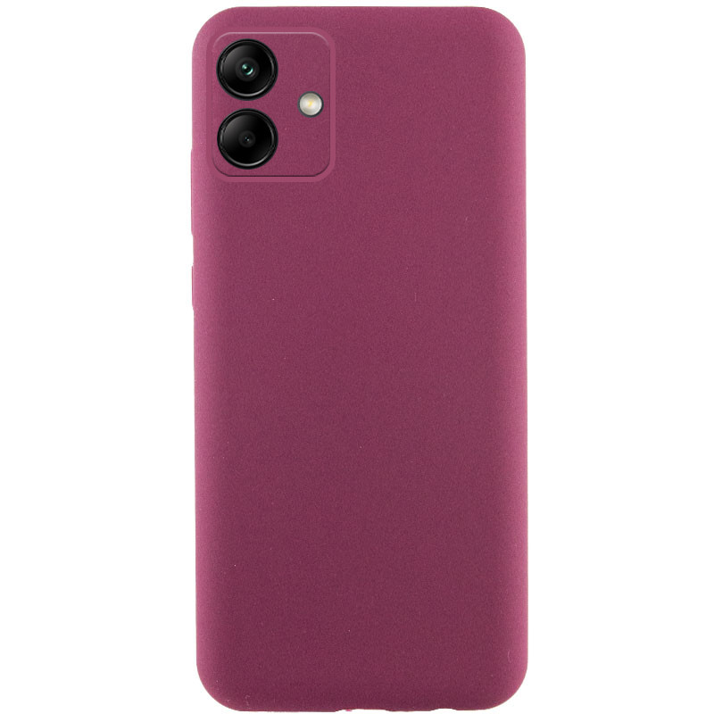 Чехол TPU GETMAN Liquid Silk Full Camera для Samsung Galaxy A06 (Бордовый / Marsala)