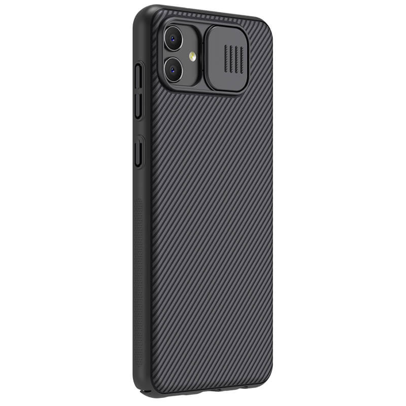 Купити Карбонова накладка Nillkin Camshield (шторка на камеру) на Samsung Galaxy A04 (Черный / Black) на vchehle.ua