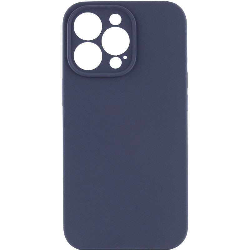 Чохол Silicone Case Full Camera Protective (AA) NO LOGO на Apple iPhone 13 Pro (6.1") (Темно-синій / Midnight blue)