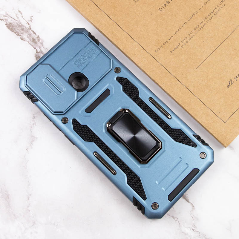 Заказать Ударопрочный чехол Camshield Army Ring для Xiaomi Redmi 9C / 10A (Голубой / Light Blue) на vchehle.ua