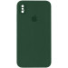 Чохол Silicone Case Square Full Camera Protective (AA) на Apple iPhone XS / X (5.8") (Зелений / Cyprus Green)