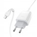 Фото СЗУ Hoco C72Q Glorious QC3.0 18W (1USB-A) + кабель USB to MicroUSB (Белый) на vchehle.ua