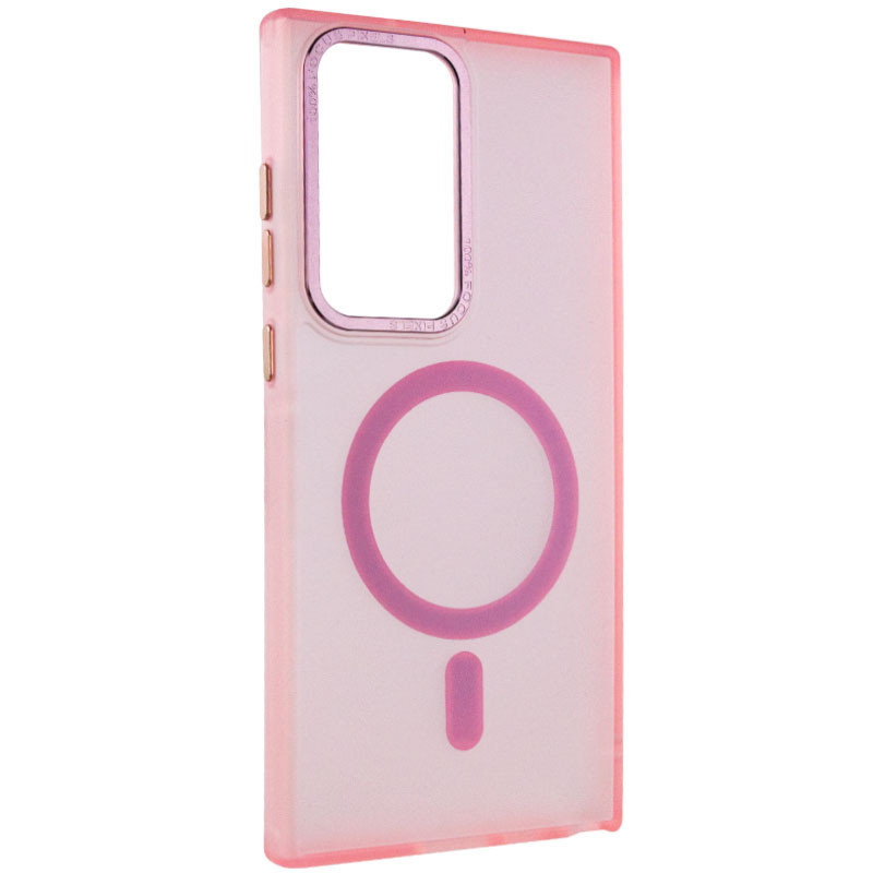 Чохол TPU Lyon frosted with Magnetic Safe на Samsung Galaxy S22 Ultra (Pink)