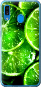 Чехол Зелёные дольки лимона для Samsung Galaxy A20 A205F
