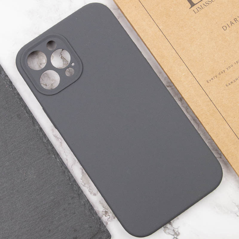 Купить Чехол Silicone Case Full Camera Protective (AA) NO LOGO для Apple iPhone 12 Pro Max (6.7") (Серый / Dark Gray) на vchehle.ua