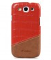 Шкіряна накладка Melkco Mix and Match на Samsung i9300 Galaxy S3 (Red Croco / Vintaage Brown)