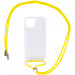 Чехол TPU Crossbody Transparent для Apple iPhone 12 Pro Max (6.7") (Желтый)