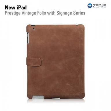 Кожаный чехол  Zenus Prestige Vintage with Signage Series для New iPad 3 / iPad 2