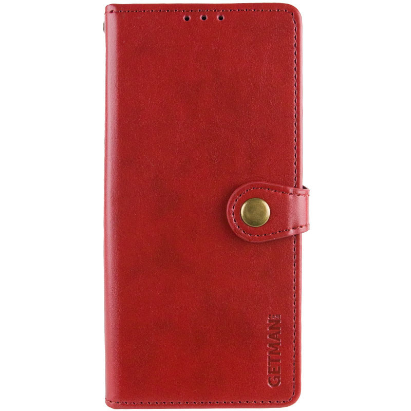 Кожаный чехол-книжка GETMAN Gallant (PU) для Motorola Moto G05 / E15 (Красный)