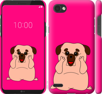 

Чехол Весёлый мопс для LG Q6 928401