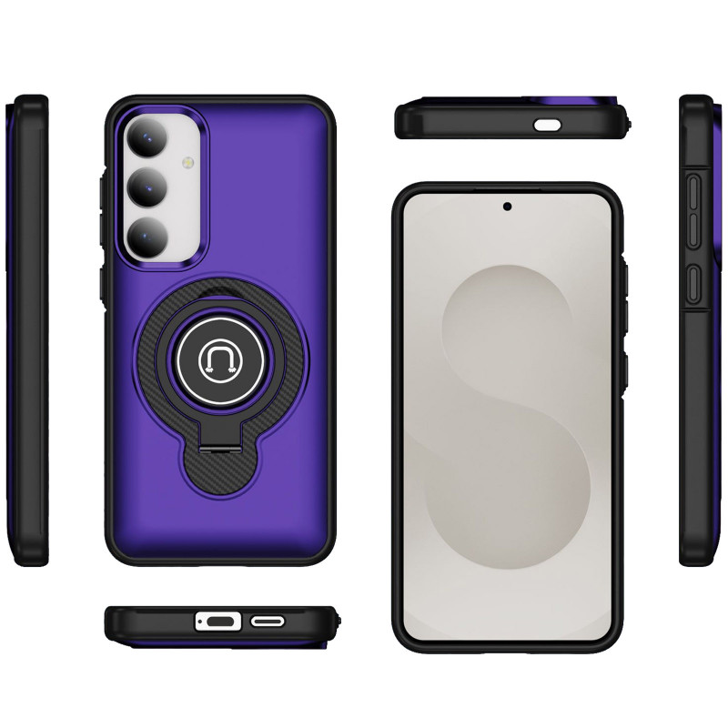 Фото TPU+Textured PC Magnet на Samsung Galaxy S24+ / S25+ (Purple) в маназині vchehle.ua
